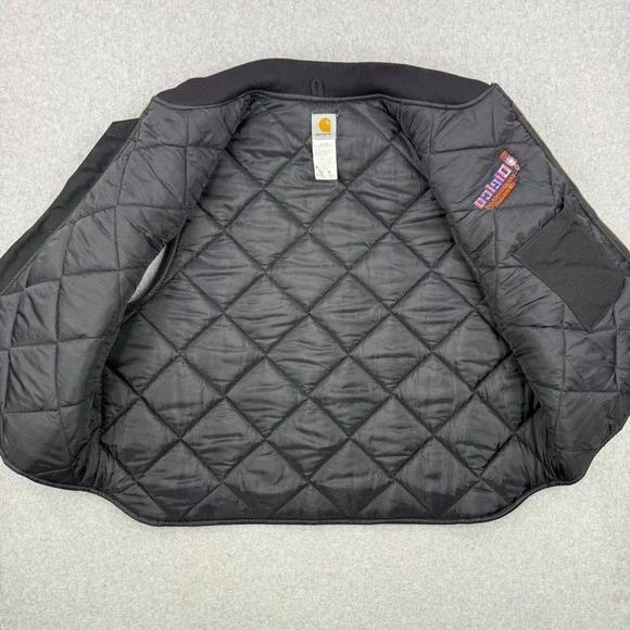 Carhartt Arctic Vest Mens 4XL Black Duck Canvas V01 Quilted Lined Workwear